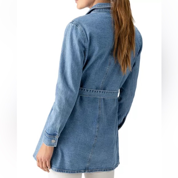 Sanctuary Denim Shirt Dress Belted Button Front Mini Dress Blue Sz S NWT - Picture 15 of 16